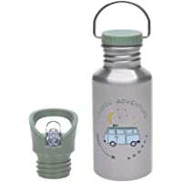LÄSSIG Botella de acero inoxidable para niños Botella de bebida Prueba de fugas Sin BPA-Botella Autobús de aventura de…